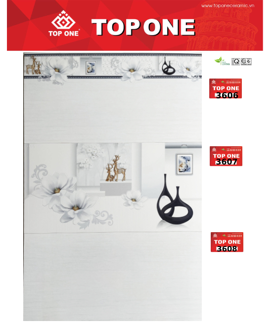 Gạch ốp tường Top One 3606-3607-3608